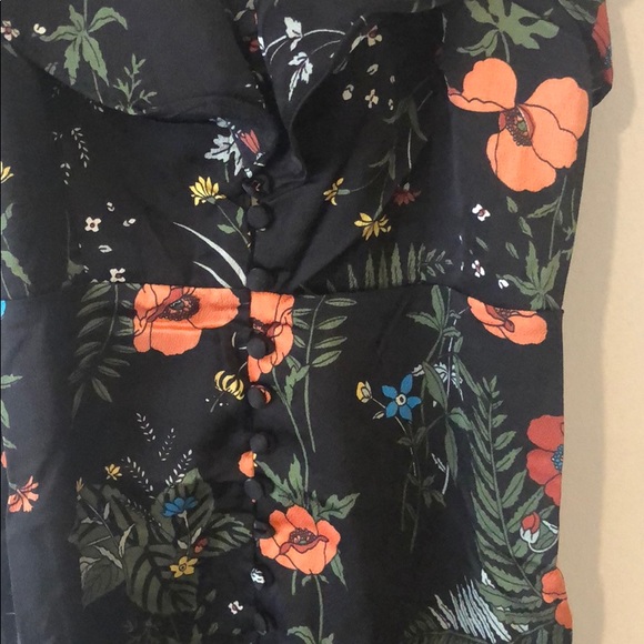 Black Floral Ruffle Maxi Dress - Picture 6 of 8